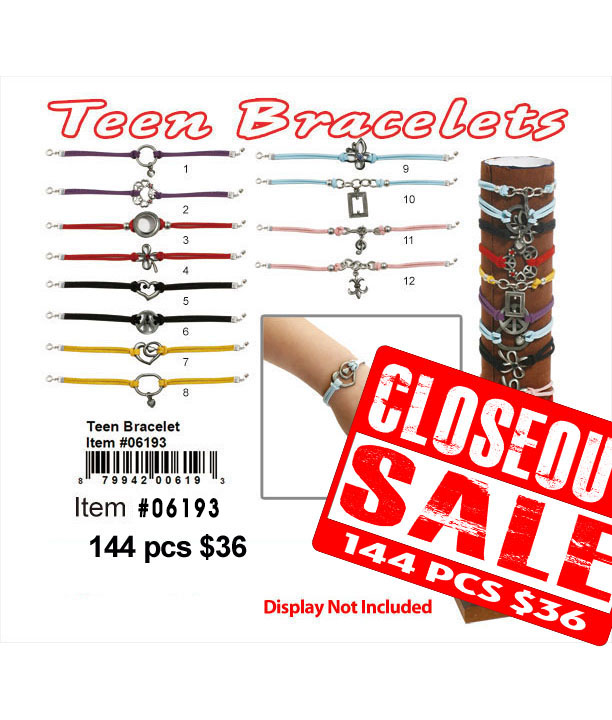 Teen Bracelets - Closeout 144 Pcs.